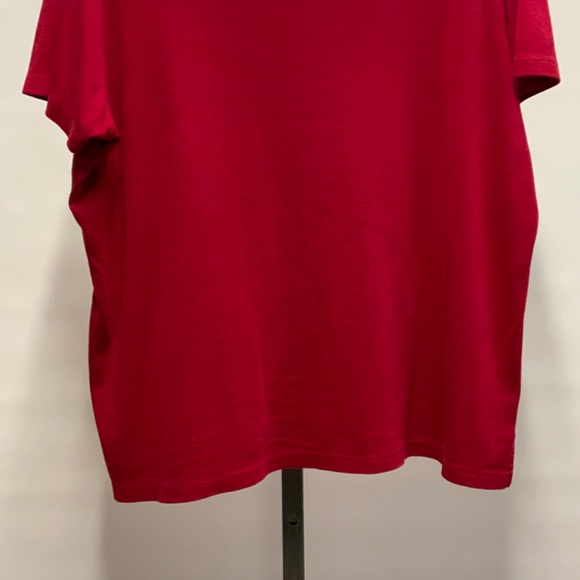 Jason Maxwell Red Studded Short Sleeve Top - Size 1X - Picture 8 of 8